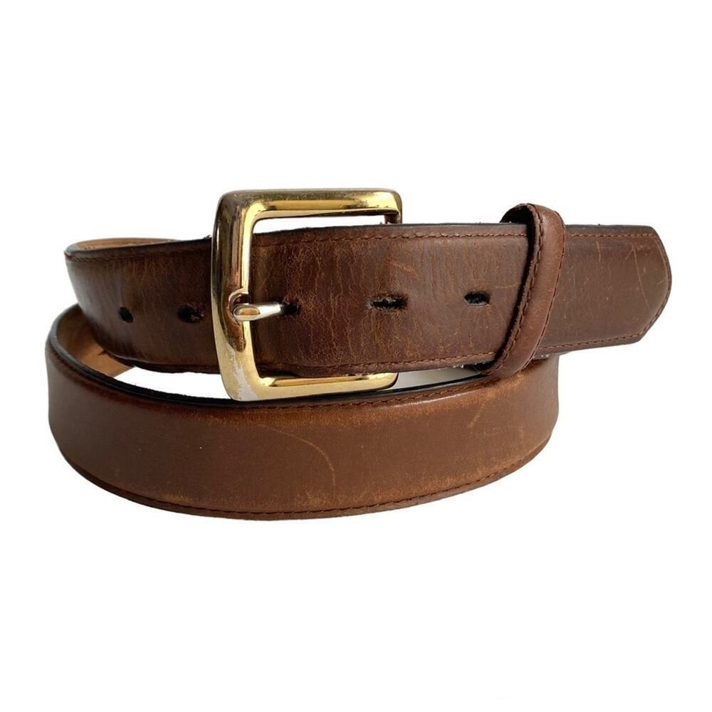 Vintage Brown Leather Belt Western Cowboy 3D Belt‎ Co Distressed Mens 42